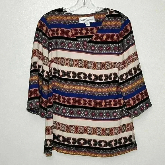 SARA CAMPBELL V-Neck Tunic Top | size XS - Picture 1 of 4